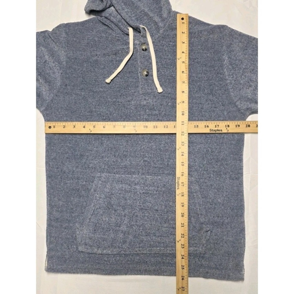 Marine Layer Terry Montecito Beach Hoodie Mens Size Small Blue Coastal Boat - Picture 2 of 9